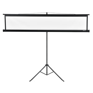Projektorduk Projektorskärm med stativ (2 ) 113 tum/287 cm 2 HD/3D PVC beläggning Gain 1,1 mittriangel [in.tec]