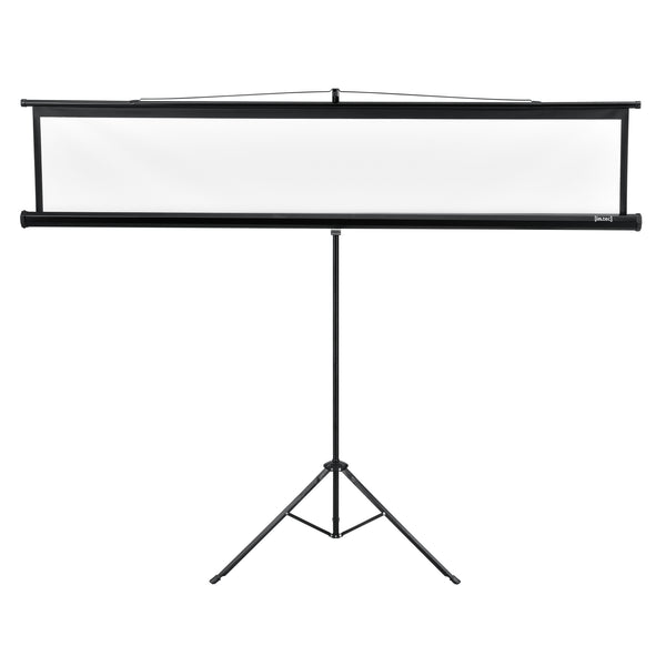 Projektorduk Projektorskärm med stativ (2 ) 113 tum/287 cm 2 HD/3D PVC beläggning Gain 1,1 mittriangel [in.tec]