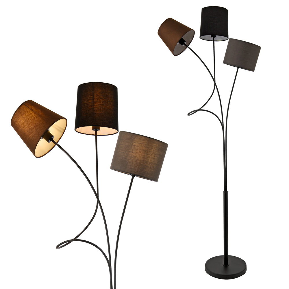 Golvlampa Treviso 146cm metall textil [lux.pro]