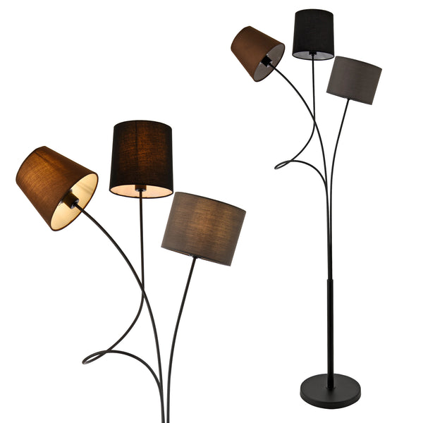 Golvlampa Treviso 146cm metall textil [lux.pro]
