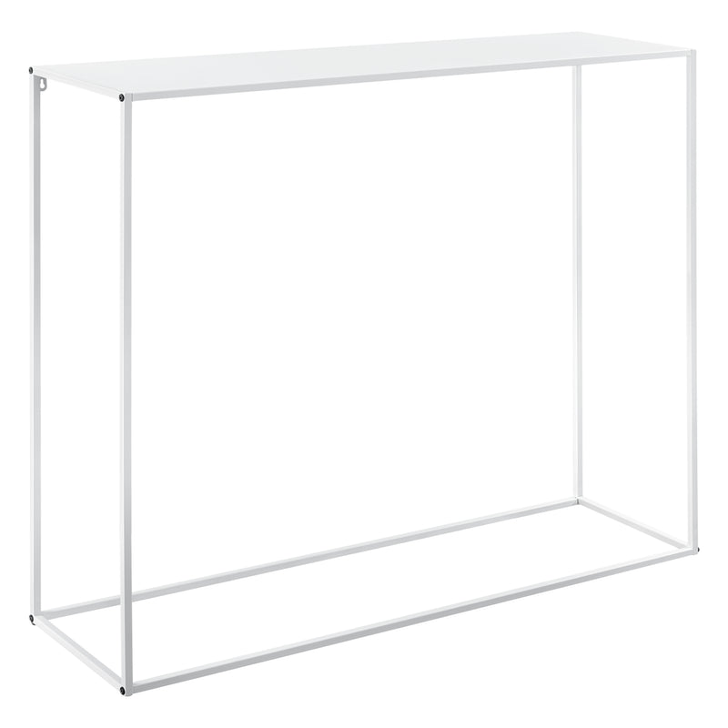 Måttskiss Avlastningsbord Sidobord Sideboard metall vit matt [en.casa]