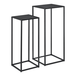 Soffbord/Sidobord Ulf set om 2 svart [en.casa]
