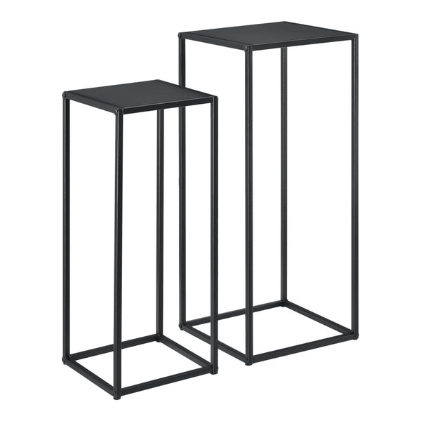 Soffbord/Sidobord Ulf set om 2 svart [en.casa]