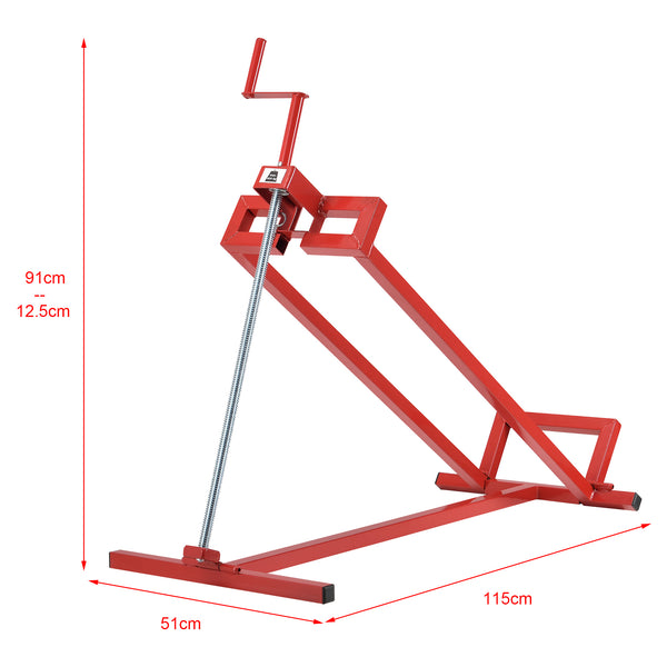 Hopfällbar motorkran stål max. belastning 400 kg röd [pro.tec]