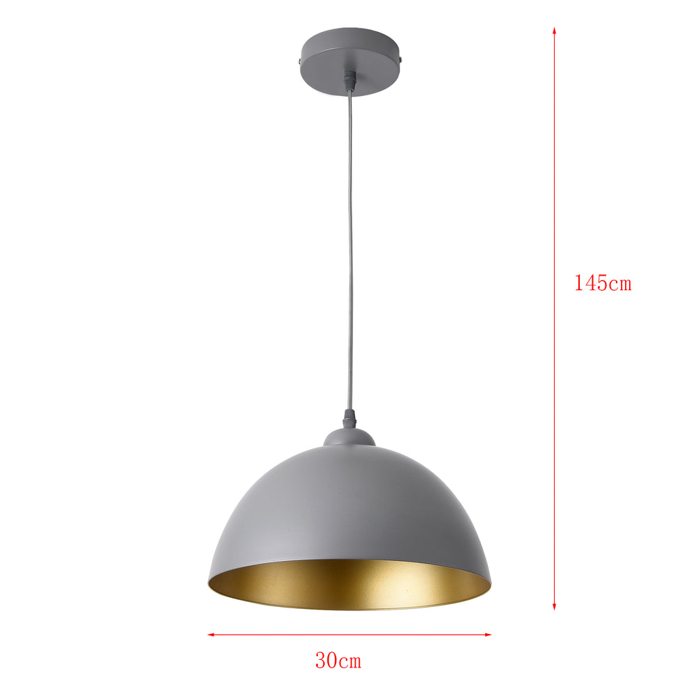 2-pack hänglampa Toulon metall grå - guld lux.pro - premiumXL