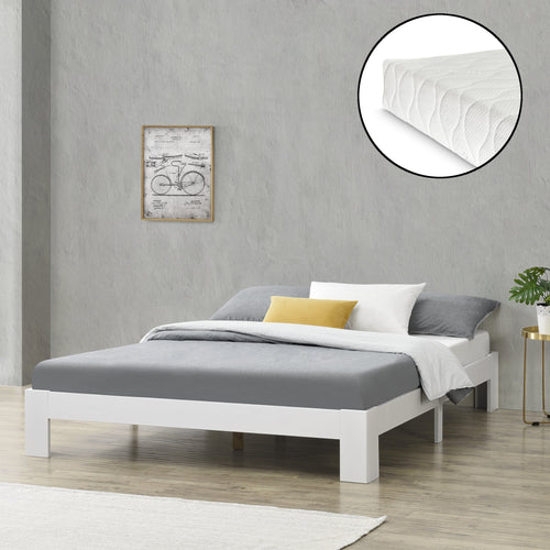 Säng Raisio inkl. madrass furu [en.casa] välj modell