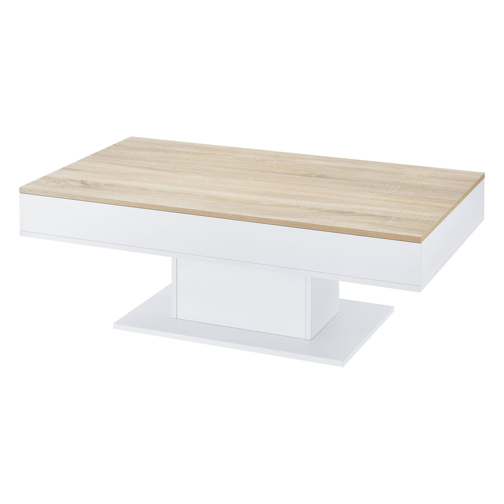 Soffbord Lünen 40x110x60cm med 2 förvaringsfack eklook vit en.casa - premiumXL