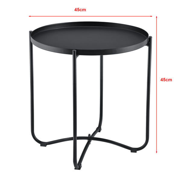 Caféset Älvkarleby bord och 2 stolar stål svart [en.casa]