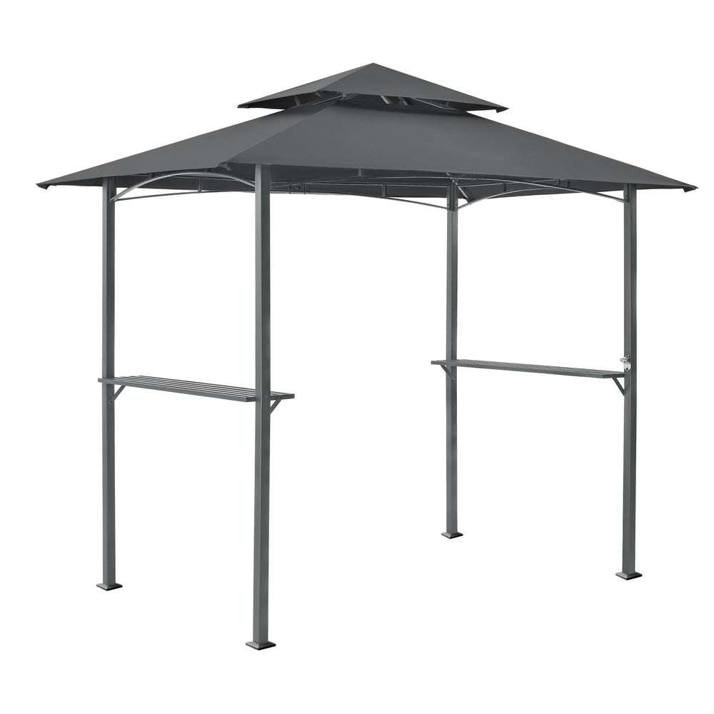 Grillpaviljong Parga 250x241x151cm mörkgrå en.casa - premiumXL