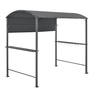 BBQ paviljong Pyrgos 215x220x140cm antracit mörkgrå [en.casa]