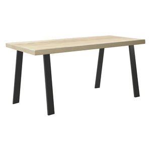 Bordsben set om 2-55-70x72cm pulverlackerat stål svart matt [en.casa]