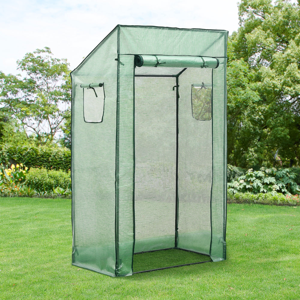 Tomatväxthus Marzano 100x60x174cm Grön [en.casa] - premiumXL