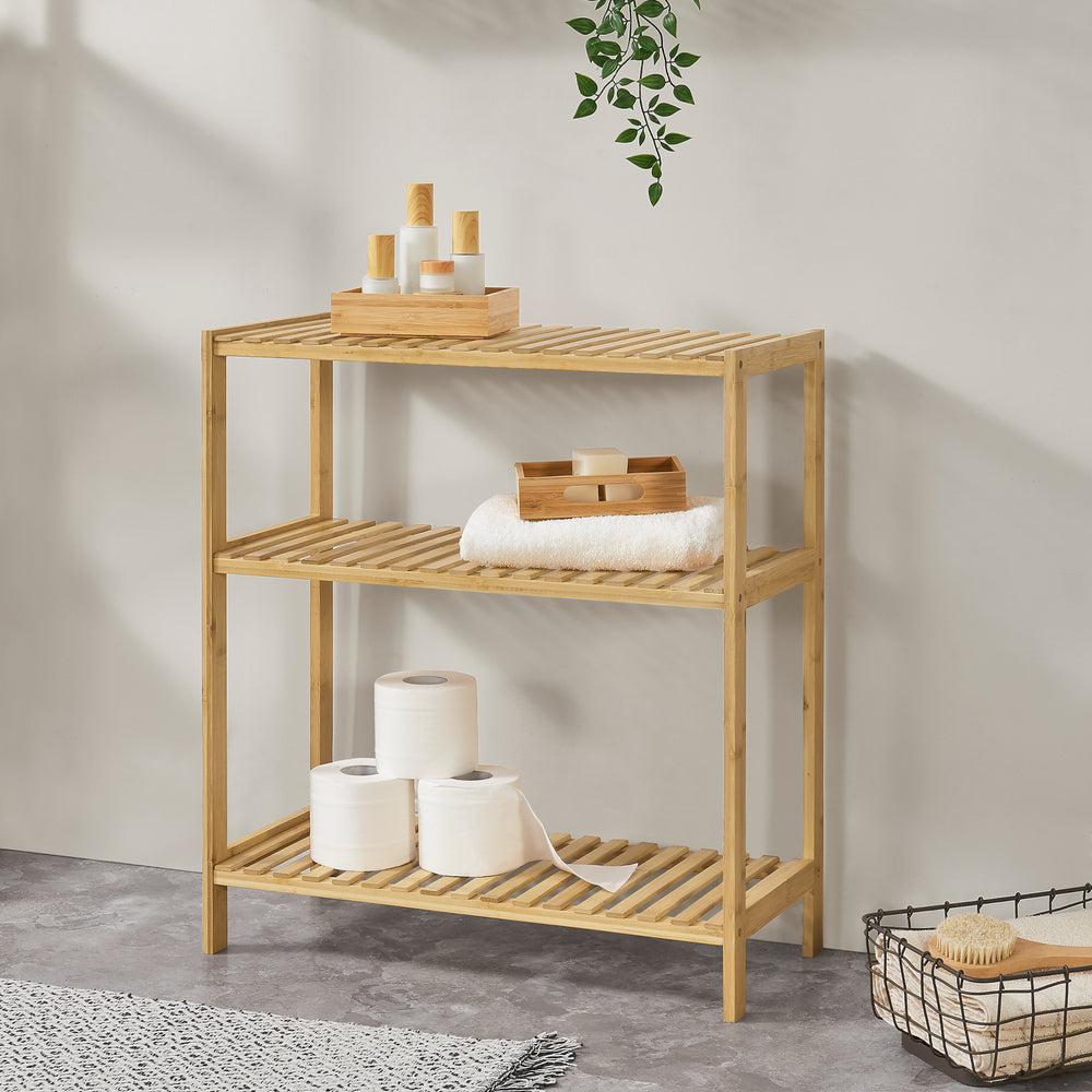Bambu ståhylla Nyköping 58 x 26 x 66 cm [en.casa] - premiumXL