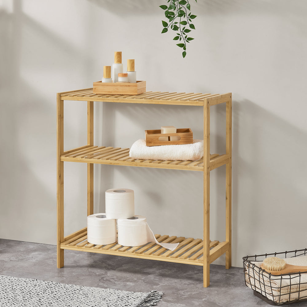 Bambu ståhylla Nyköping 58 x 26 x 66 cm [en.casa] - premiumXL