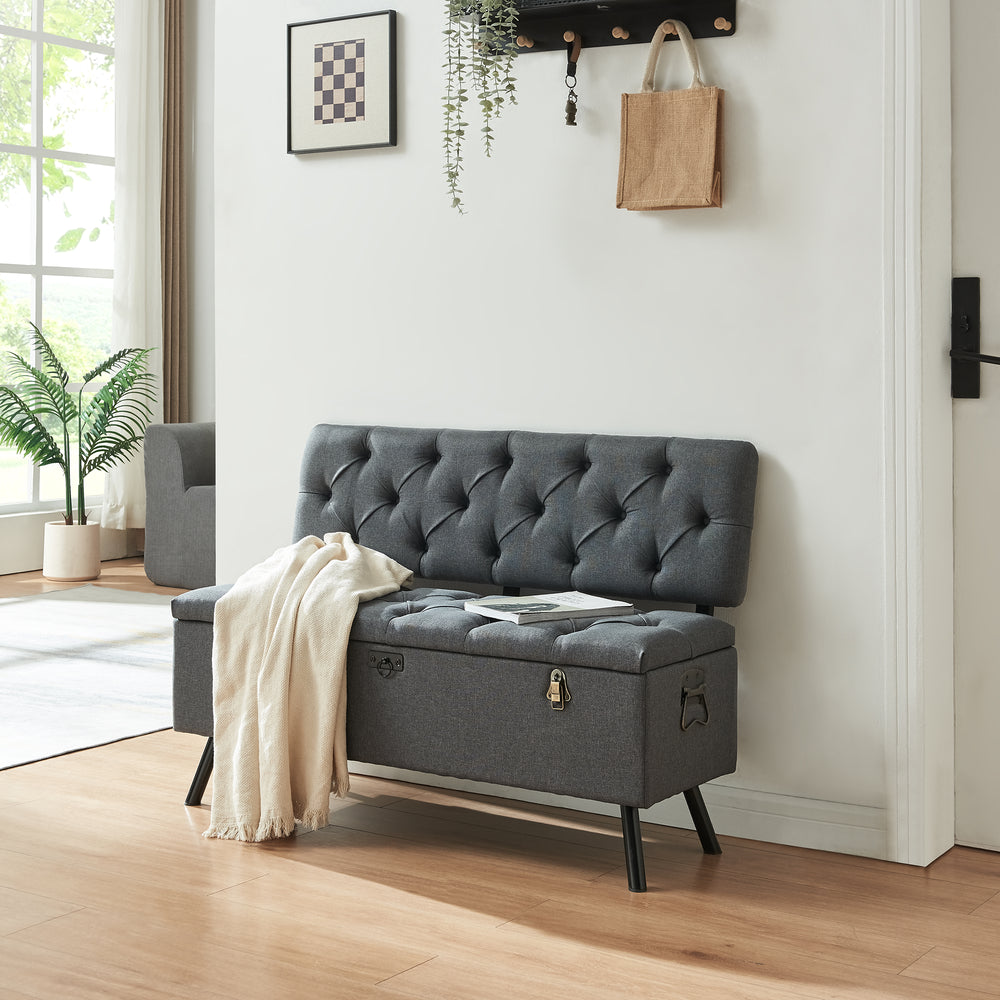 Sittbänk Malmöhus med förvaring 110x48x75cm [en.casa]