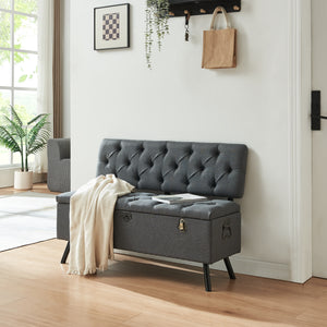 Sittbänk Malmöhus med förvaring 110x48x75cm [en.casa]