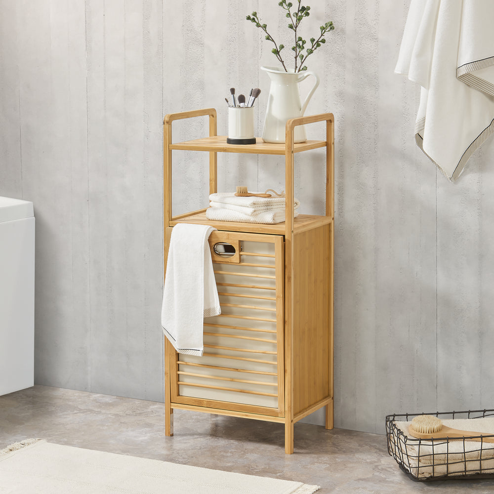 Bambu tvättställ Rendalen 40x30x95 cm [en.casa] - premiumXL