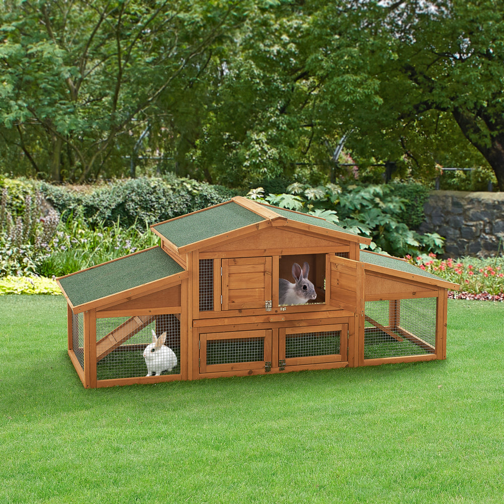 Kaninbur Schmitten 72x180x62cm granträ [en.casa] - premiumXL