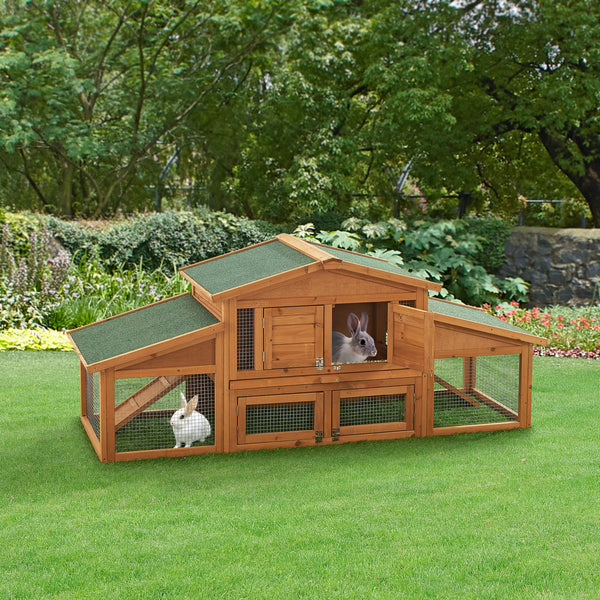 Kaninbur Schmitten 72x180x62cm granträ [en.casa]