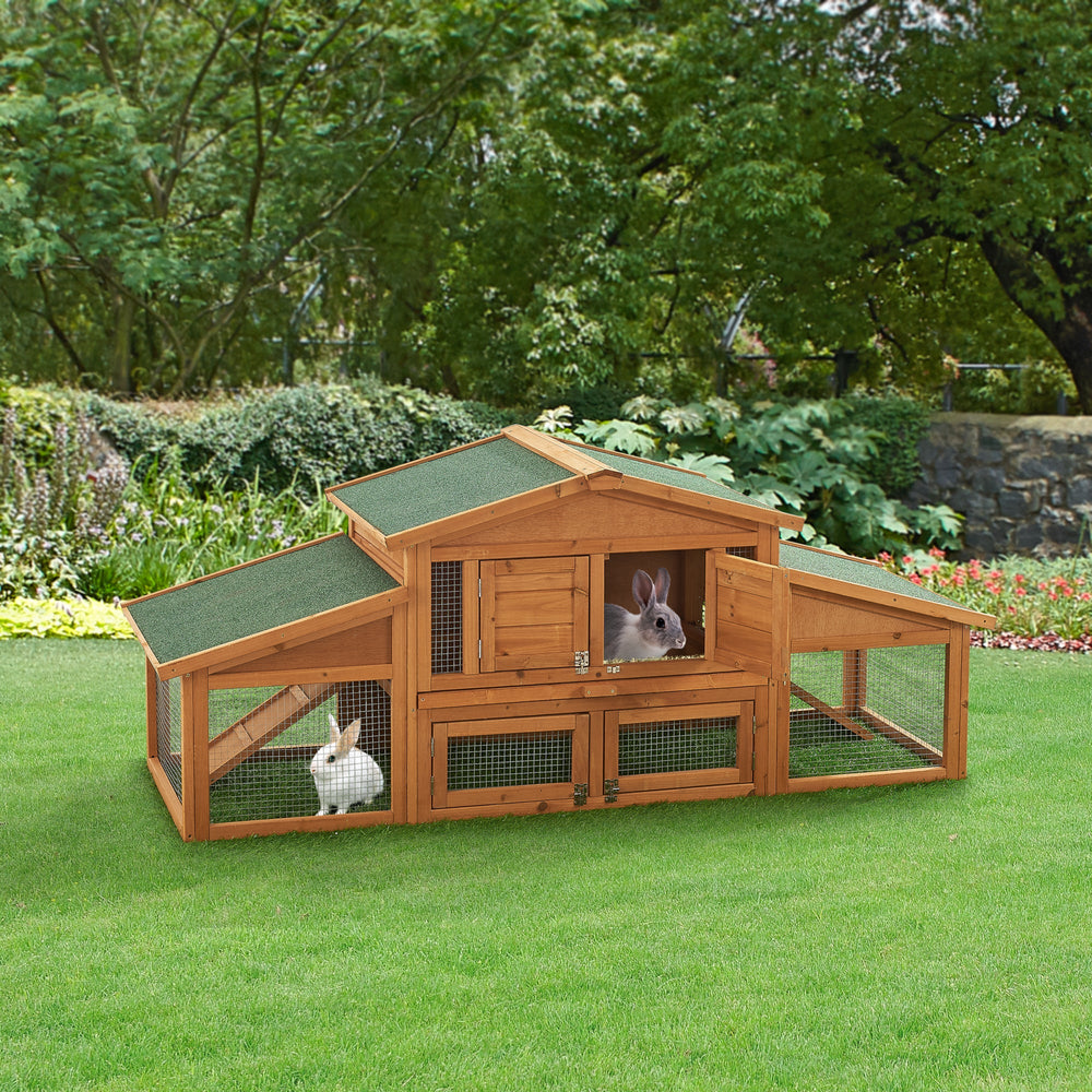 Kaninbur Schmitten 72x180x62cm granträ [en.casa] - premiumXL