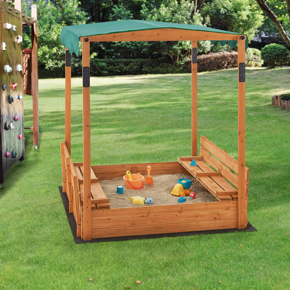 Sandlåda Pitsunda med tak 145x118x118 cm [en.casa]
