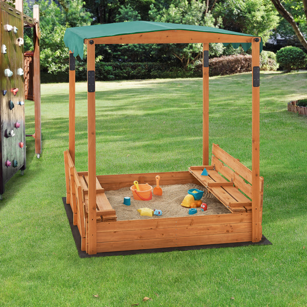 Sandlåda Pitsunda med tak 145x118x118 cm [en.casa]