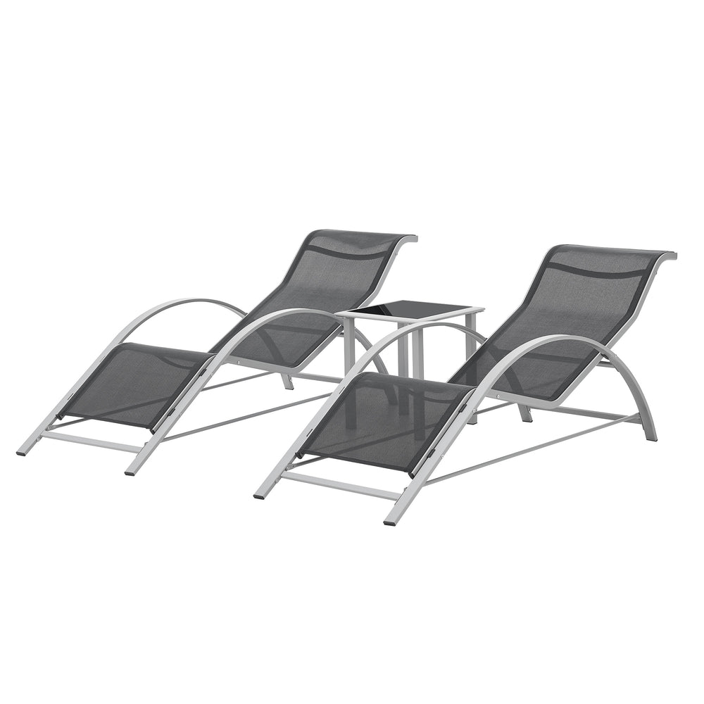 Trädgårdsmöbelset Binetto 3-delar [en.casa] - premiumXL