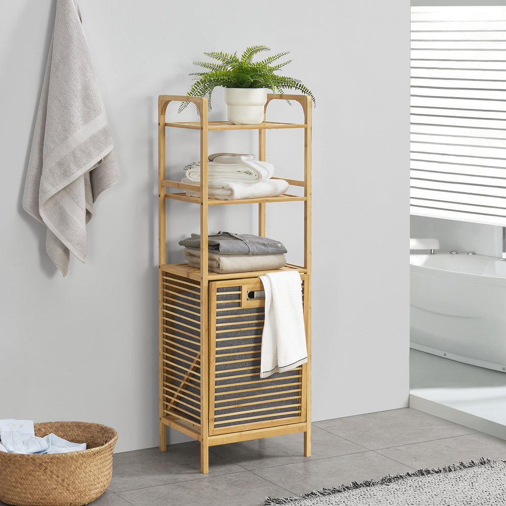 Bambu tvättställ Tidaholm 118x39,5x30,5cm [en.casa] - premiumXL
