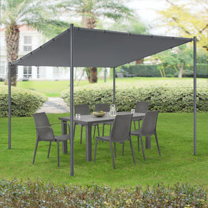 Paviljong Carunchio 300x285x248cm Mörkgrå [en.casa]