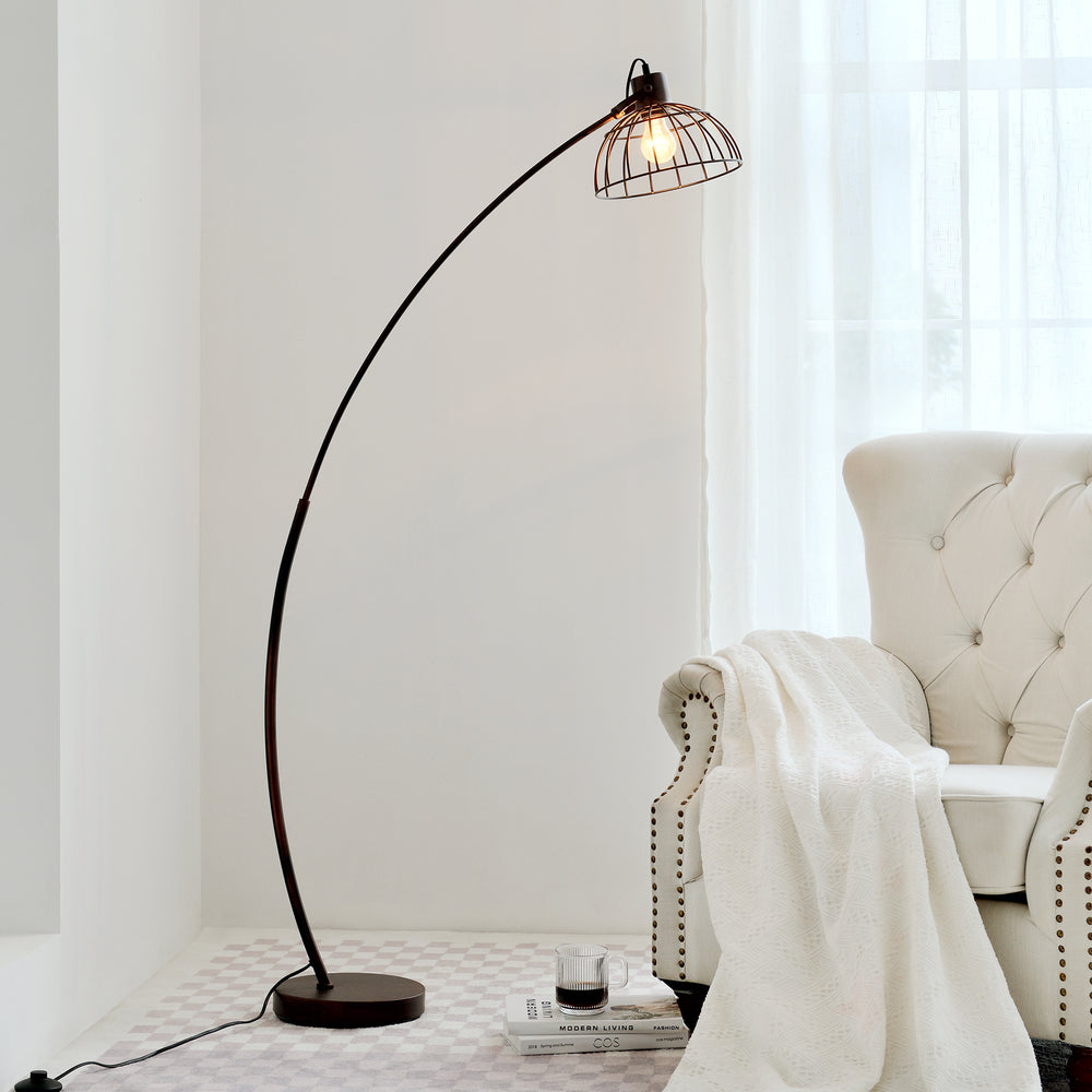 Golvlampa Portsmouth 160 cm metall rostbrun [lux.pro]