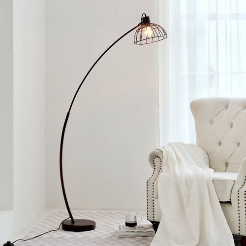 Golvlampa Portsmouth 160 cm metall rostbrun [lux.pro]