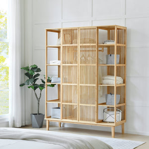 Klädhängare i bambu Hudiksvall 185x140x45cm [en.casa]