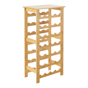 Vinställ Äänekoski i bambu för 28 flaskor 94x47x29 cm vinhållare [en.casa]