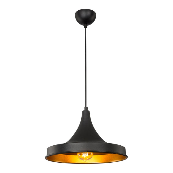 Taklampa Bamber Bridge 22,5 x 32,5 cm 1-lågig Svart / Mässingsfärgad [lux.pro]