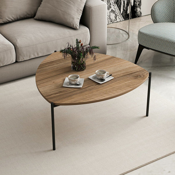 Gladsaxe soffbord 40x90x89 cm valnötslook / svart [en.casa]