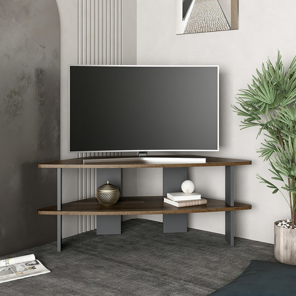 TV-bord Fredensborg 45x116x40 cm Återvunnet trä-look / Antracit [en.casa]
