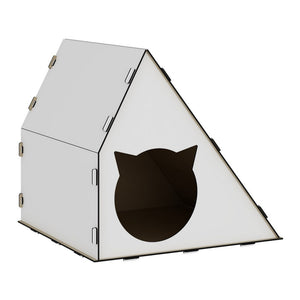 Kattstuga Lani 40x42x40 cm Vit [en.casa]
