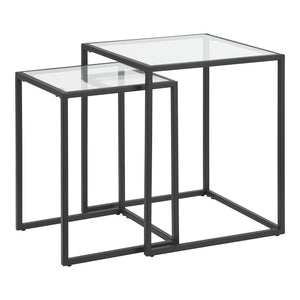 Soffbord Holstebro set om 2 härdat glas [en.casa]