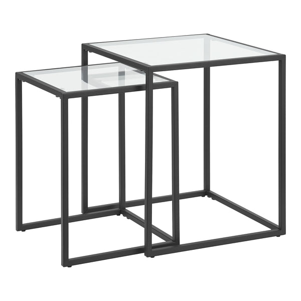 Soffbord Holstebro set om 2 härdat glas [en.casa]