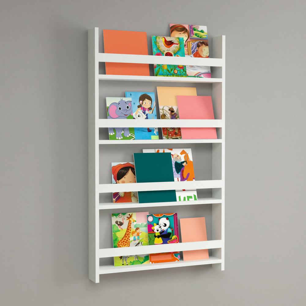 Barnhylla Sotenäs 120x74x10cm Vit [en.casa] - premiumXL