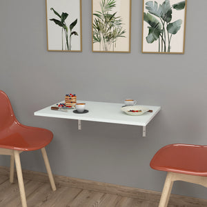 Klepp hopfällbart väggbord 72x45cm vit [en.casa] 