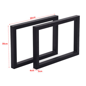 Bordsstativ Lunderskov set om 2 stål 35x50cm svart [en.casa]