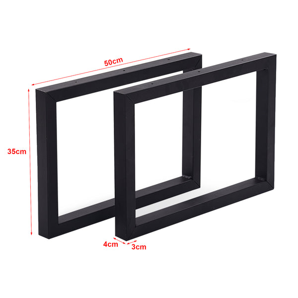 Bordsstativ Lunderskov set om 2 stål 35x50cm svart [en.casa]