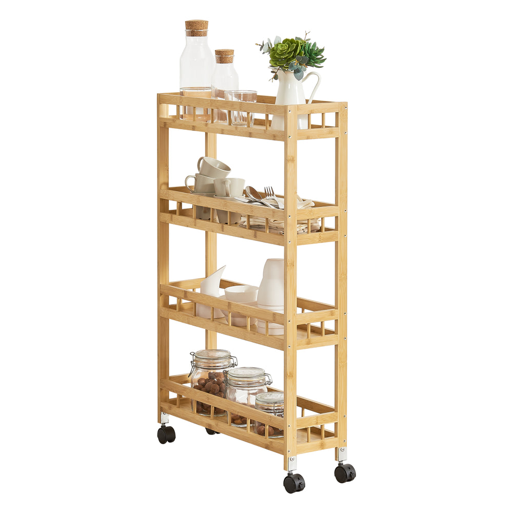 Rullvagn Pyhäjoki 96 x 60 x 18 cm Natur [en.casa] - premiumXL