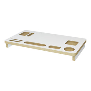 Monitorställ Tjele 54 x 30 x 7 cm Vit [en.casa]