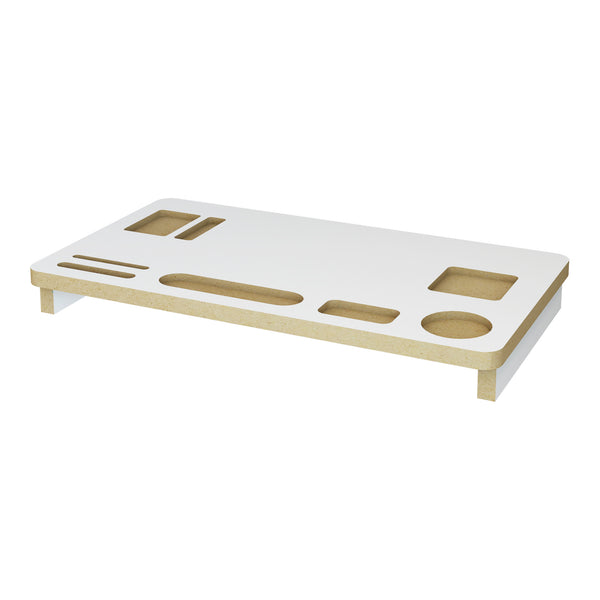 Monitorställ Tjele 54 x 30 x 7 cm Vit [en.casa]