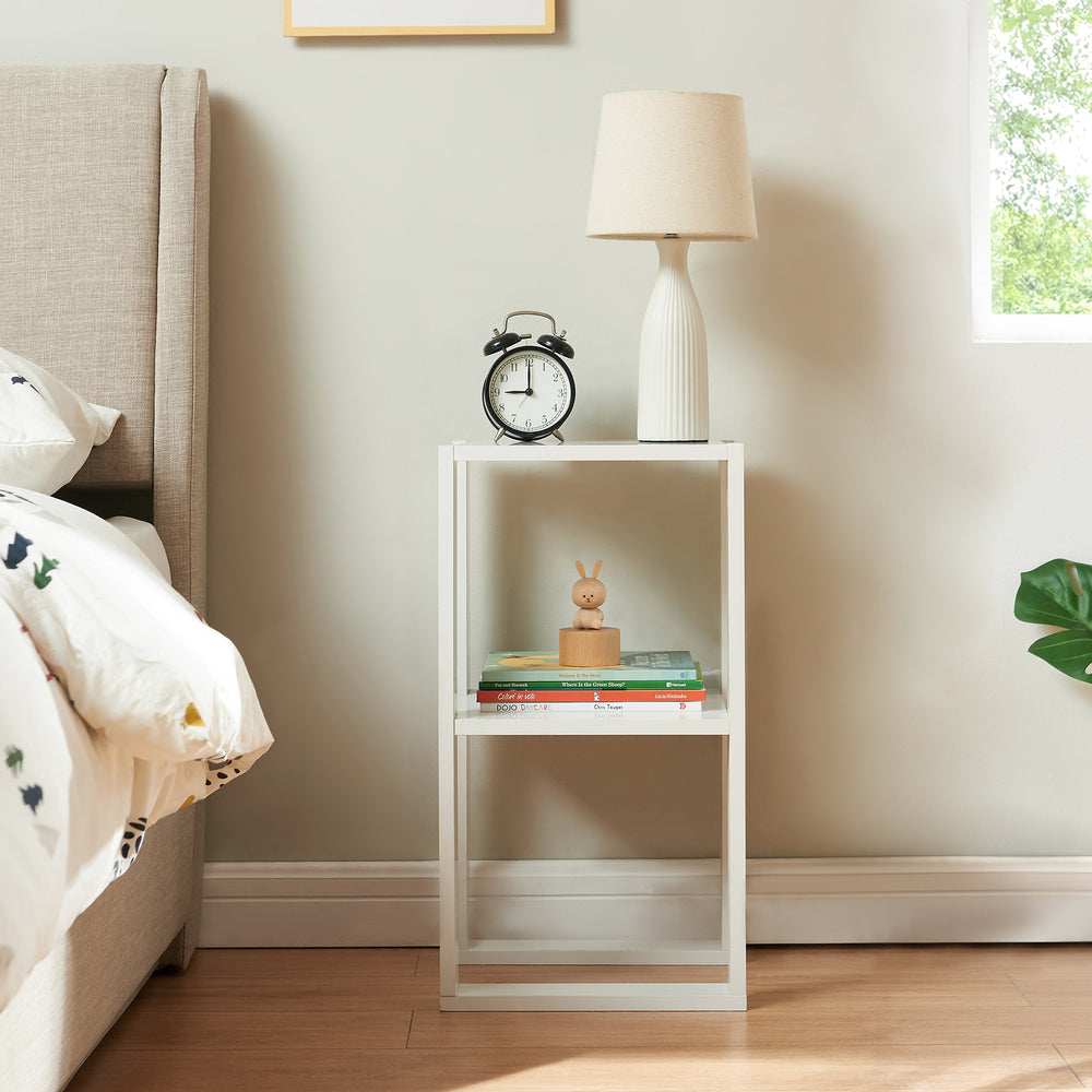 Satsbord Thyholm 55x30x30 cm Vit [en.casa] - premiumXL