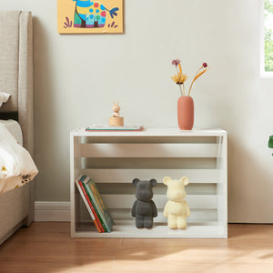 Sidobord Rønde 43x64x33 cm vit [en.casa]