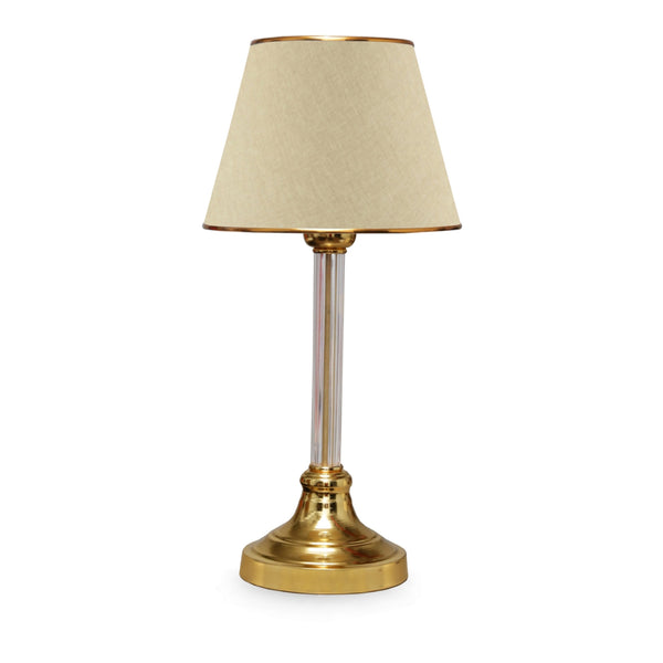 Bordslampa Paisley 1xE27 Beige / mässingsfärgad [lux.pro]