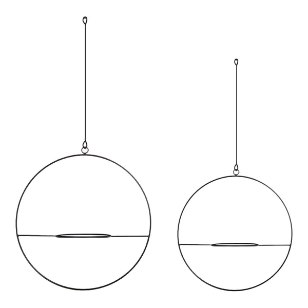 Växthängare Opsterland i 2-pack Svart [en.casa]